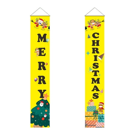 

Lacyie Christmas Hanging Pendant Front Door Couplets Banner Porch Sign