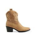 thumbnail image 2 of Bota DREAM PAIRS SDAB2432W Botines Bordados para Mujer Color Tan, 2 of 7