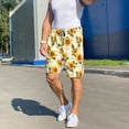 thumbnail image 6 of Logiee Light Green Plaid Sunflower Print Men's Pajama Shorts with Drawstring & Pockets,Sleep Shorts for Men,Sleepwear Bottoms,Elastic Waistband Loungewear-4X-Large, 6 of 6