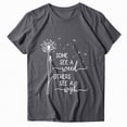 thumbnail image 4 of Paguaki T Shirts for Women Dandelion Slogan Letter Print Tees Crew Neck Short Sleeve Casual Summer Tops Womens Graphic Tees, 4 of 9