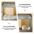 thumbnail image 6 of Kacho Bunk Bed Full Over Full, Metal Bunk Bed with Built-in Ladder and Full-Length Guardrail, Low Floor Bunk Beds for Teens Adults, Noise Free, No Boxing Spring Needed, Space Saving, Silver, 6 of 8