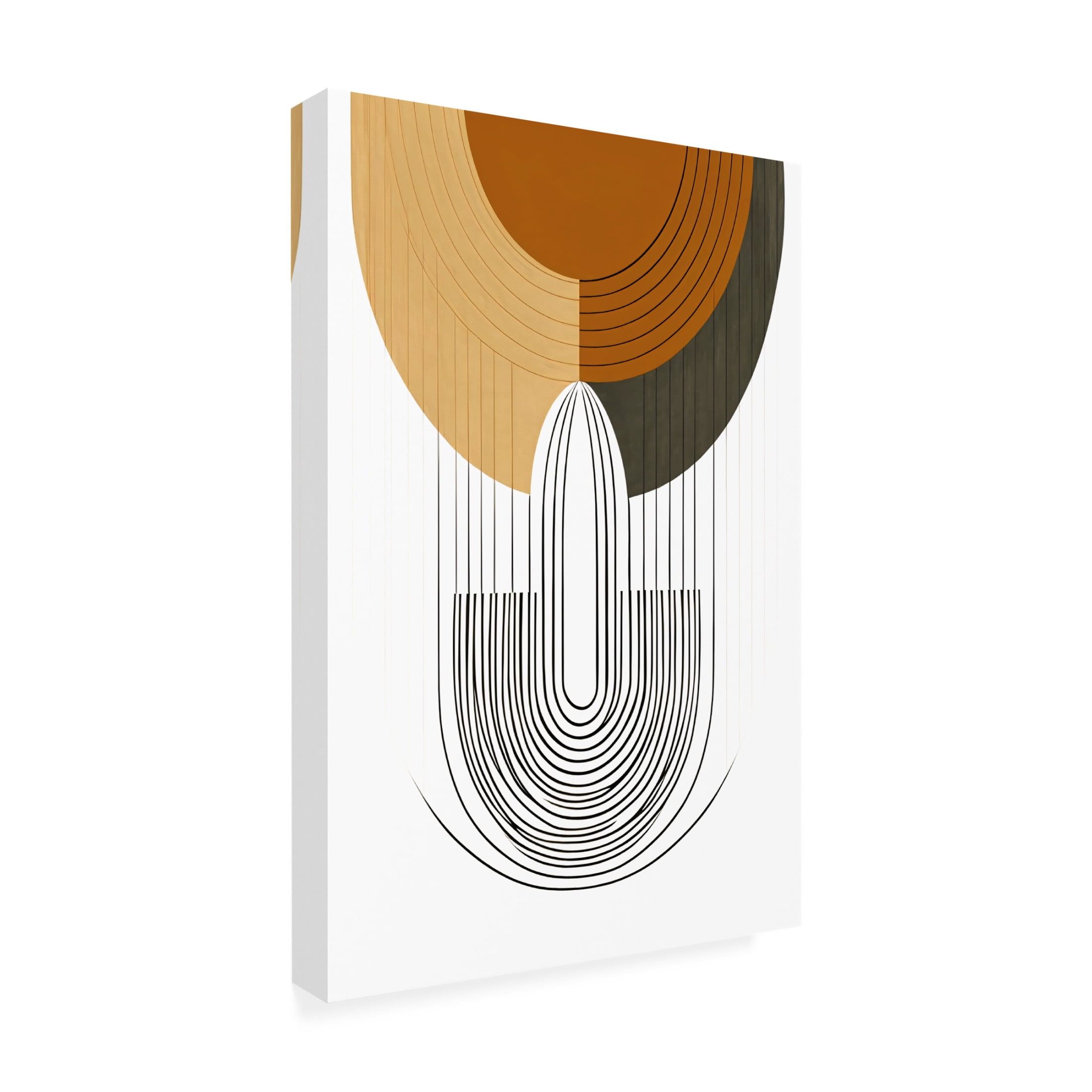 Canvas Wall Art - Ray Heere 'Mid Century Abstract Painting 27' Wall Art for Living Room, Bedroom, or Office Décor by Trademark Fine Art - 16 x 24 Inches