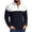 A-White, variant on Xaqiouau Mens Colorblock Quarter-Zip Stand Collar Sweatshirt Long Sleeve Ribbed Cuffs Regular Fit Pullover for Spring & Fall Casual Everyday Tops Purple M