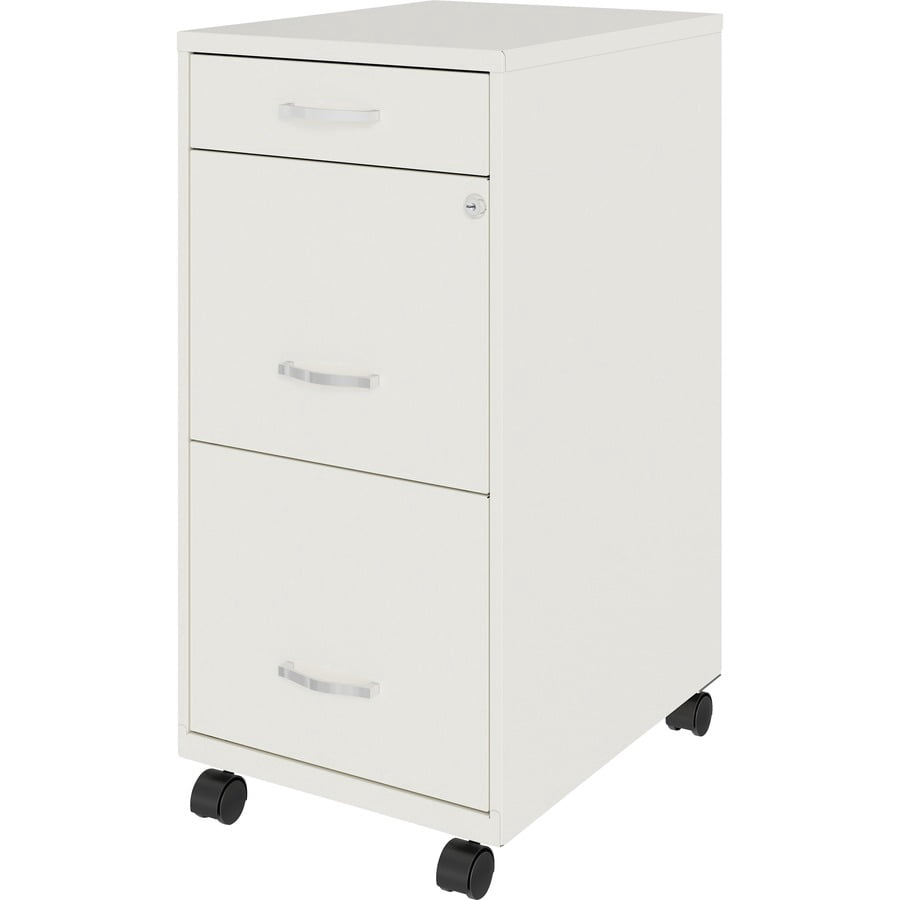 Lorell® File Organizer, 3-Drawer, B/F/F, 14-1/4"x18"x26-1/2", White (LYSVF318BMWE)