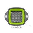 thumbnail image 3 of Clearance Drain Rack under $6 Storage Bag Fruit And Vegetable Basket Folding Filter Square Draining Basket Collapsible Colander Silicone Kitchen, 3 of 5