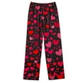 thumbnail image 4 of VISALY Valentine Day Pajamas Women Heart Parinted Button Down Sleepwear Lounge Set Nightwear Lounge Outfits Lounge Sets Sets Lightweight Sets Button Down Pajamas Soft Pajamas Sets Black S, 4 of 4
