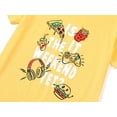 thumbnail image 3 of Beezizac Boys Pajamas Yellow Game & Snacks 2-Piece Fun Short Sleeve PJ Set Kid Cozy Sleepwear Children Size 8, 3 of 7