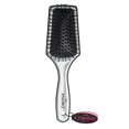 thumbnail image 1 of Donna Collection Small Metallic Silver Paddle Hair Brush, Black, 1 of 1