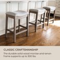 thumbnail image 4 of Tabouret de Cuisine Adrien Adrien Backless Selle, Chêne Récupéré, Lot de 4, 4 of 6