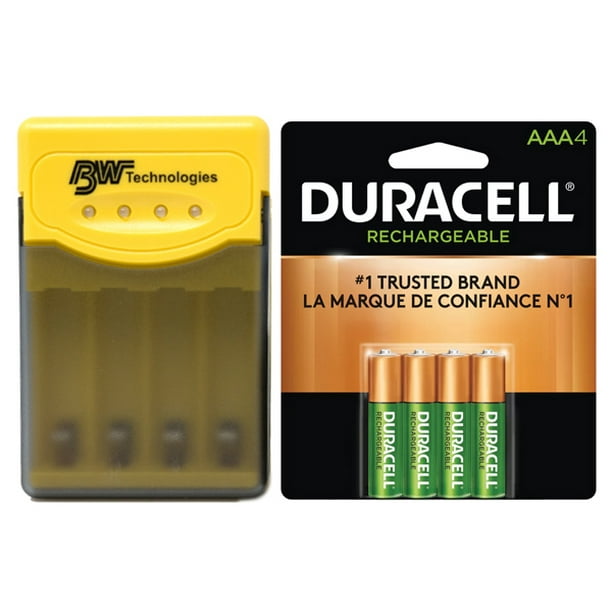 Chargeur intelligent Quest Q2 + 8 piles rechargeables AAA Duracell (DX2400)  (900 mAh) 