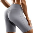thumbnail image 3 of LEEYNEER Plus Size Shorts  Womens Athletic Shorts  Women Basic Slip Bike Shorts  Compression Workout Leggings Yoga Shorts  Comfy Beach Shorts  Yoga Pants  Cycling Sport Shorts Black L, 3 of 5