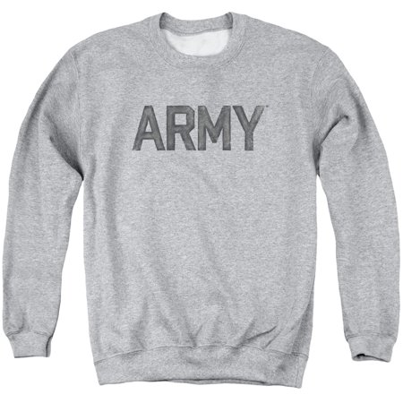 - ARMY United States Army Classic Distressed Block Logo Adult Crewneck Sweatshirt