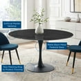 thumbnail image 5 of Modway Lippa 54" Round Artificial Marble Dining Table in Black Black, 5 of 7
