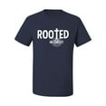 thumbnail image 2 of Wild Bobby Rooted in Christ Inspirational/Christian Men Graphic Tee, Navy, XX-Large, 2 of 5