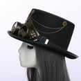 thumbnail image 5 of GRACEART Unisex Steampunk Top Hats with Goggle Gothic Punk Hallo Hat, 5 of 6