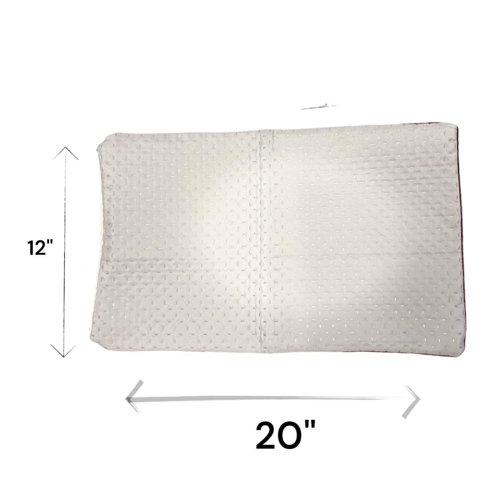 SobaMakura Original Buckwheat Pillow with 100% Cotton Cover, White, 20" x 12"