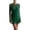 Green, variant on Women Elegant Long Sleeve Round Neck Sheer Sequin Mini Dress Solid Color Sleeveless Slip Dress 2 Piece Outfit