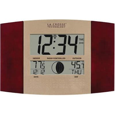 Atomic Wall Clock With Outdoor, La Crosse Technology Large Atomic Digital Clock With Outdoor Temperature