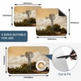 thumbnail image 5 of Windmill Dish Drying Mats for Kitchen Counter, Windmill Farmhouse Sunset Field Trees Rustic Absorbent Coffee Bar Mat with Non-slip Rubber Backed Quick Drying Dish Rack Pad 16"x24", 5 of 9