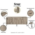 thumbnail image 4 of DUMBO 6-Drawer Double Low Dresser from Engineered Wood in Gray, 4 of 11