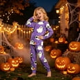 thumbnail image 2 of Xyant Halloween Boys Pajamas Ghost Cat Pjs Set Long Sleeve Kids Soft Cotton 2 Piece Sleepwear Toddler Boy Pajamas,Size 8-9 Years, 2 of 9