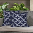 thumbnail image 5 of Outdoor/Indoor Throw Pillows Covers, Decorative Throw Pillows Covers , 18"x18" Square Throw Pillows Covers Bed, Couch, and Patio Furniture (Set of 2, Carmody Navy), 5 of 7