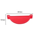 thumbnail image 7 of D-GROEE Drainer for Pots Pan Pasta Strainer, PP Food Strainer Pan Strainer, Half Moon Shape Kitchen Food Funnel Strainer for Spaghetti, Pasta Fits All Bowls and Pots, 7 of 7