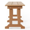 thumbnail image 5 of WestinTrends HDPE Plastic UV Fade Resistant and All Weather Resistant Dining Bench, Teak, 5 of 9