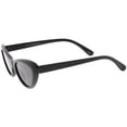 thumbnail image 3 of Small Retro Cat Eye Sunglasses Neutral Colored Lens 49mm (Matte Black / Smoke), 3 of 4