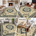 thumbnail image 5 of 5'x8' Area Rugs, Boho Blue Beige Indoor Outdoor Area Rug for Living Room Bedroom, Ethnic Southwestern Retro Geometric Washable Bathroom Rugs Kitchen Floor Carpet Mats Home Decor Aesthetic, 5 of 8