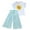 Mint Green, variant on EnJoCho Baby Beach Outfit Toddler Kids Girls Clothing Sets Summer Sunflower T Shirt Tops Chiffon Ruched Loose Pants Outfits Children Clothes Baby Kids Party Comfort Clothing Trendy Set