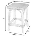 thumbnail image 6 of Butler Specialty Rattan Bar Stool Chair in Tan With Square Seat & Footrest, 6 of 6