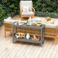 thumbnail image 6 of SuperDeal 48" Outdoor Console Table Versatile Wood Buffet Bar Organizer W/Slat Storage Shelf for Indoor, Outdoor, Patio, Deck, Gray, 6 of 11