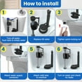thumbnail image 5 of Universal Toilet Tank Replacement Kit, Include Toilet Fill Valve, Black, 1 Set, 5 of 6