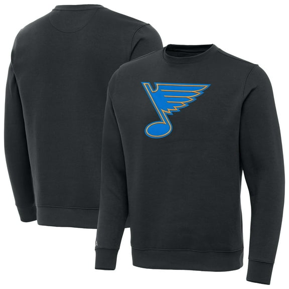 Men's Antigua Charcoal St. Louis Blues Victory Pullover Sweatshirt