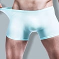 thumbnail image 2 of OVINYER Men's Sexy Summer Thin Transparent Ice Silk Boxers Breathable Waist Seamless Panties Underwear Underpanties Comfortable Stretch Relaxed Fit, 2 of 6