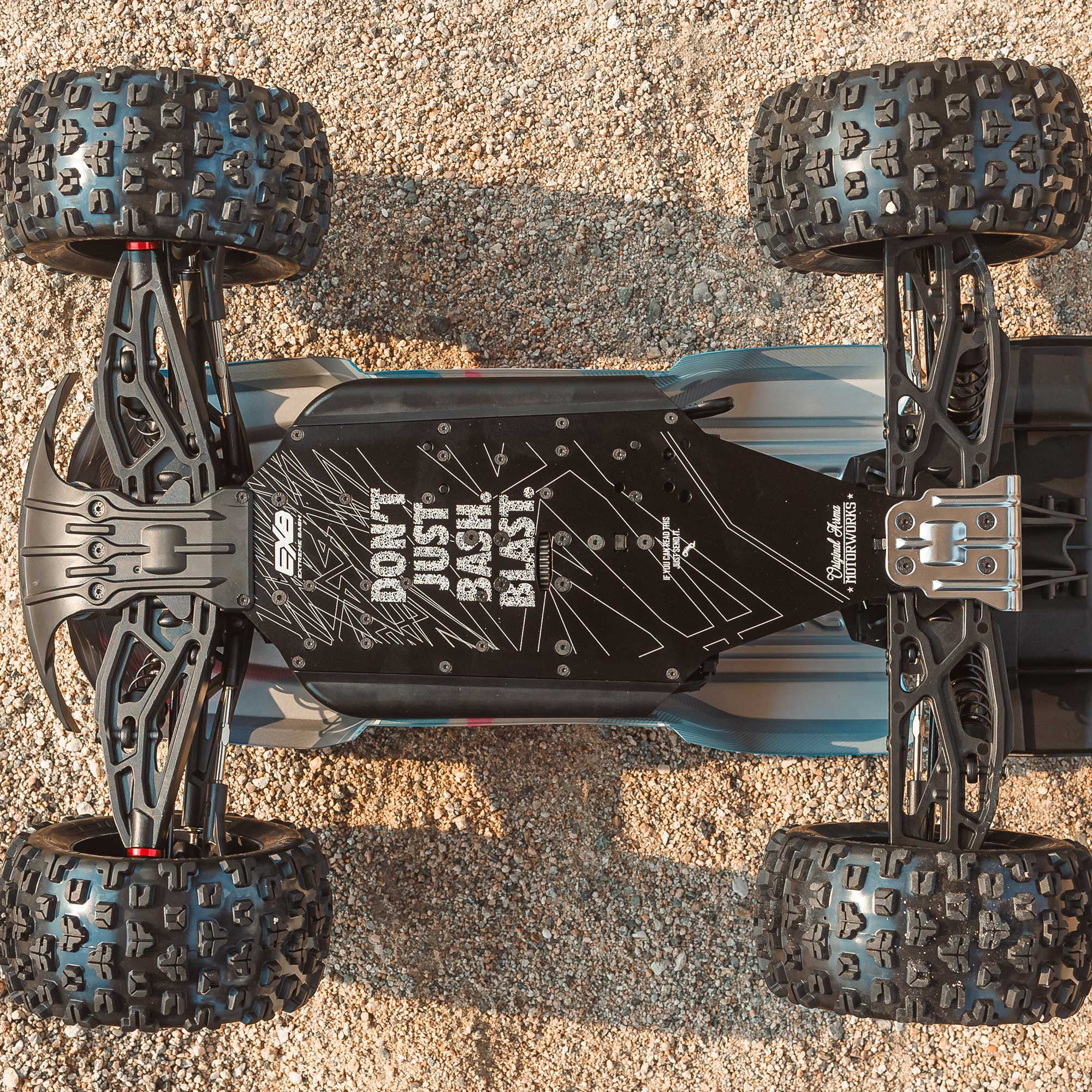ARRMA RC Truck 1/8 KRATON 4X4 6S BLX BRUSHLESS V6 SPEED TRUCK RTR Battery and Charger Not Included Blue/Orange ARA8608V6T1