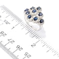 thumbnail image 5 of Sterling Silver 3ct TGW Oval Sapphire and White Topaz Ring, 5 of 6
