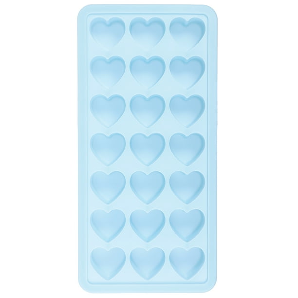 GOOHOCHY 21 Grid Hecho a mano Cubo de hielo Molde DIY Molde de silicona de bandeja de cubo de hielo con tapa