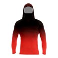 thumbnail image 2 of Gradient Hooded Long Sleeve Shirt for Men UPF 50+ Sun Protection Fishing Hiking Quick Dry Athletic Top Out Summer Sports Wear Cooling Red XL, 2 of 5