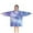 Purple Blue Tie, variant on Purple Blue Tie Dye Pattern Blanket Hoodies for Kids 6-13YR Oversize Wearable Blanket Hoodies for Boys Girls Teens