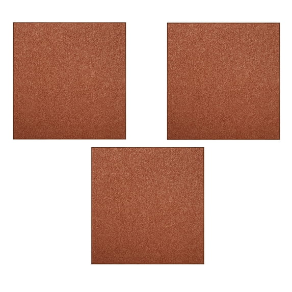 Furnish My Place Modern Plush Solid Rust Color Rug - Pets and Kids Friendly Rug, Indoor/Outdoor Mat, Area Rugs Great for Kids, Pets, Event, Living Room, Made in USA, 2' x 2' Square - Set of 3