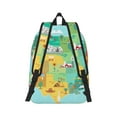 thumbnail image 3 of Daiia USA Tourist Map Vintage Canvas Backpack for Men and Women ,Hiking Backpack,Travel Laptop Bag for School,Large Capacity Backpack, 3 of 8