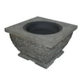 thumbnail image 3 of Outdoor 32" Wood Burning Light-Weight Concrete Square Fire Pit, Grey, 3 of 9
