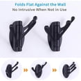 thumbnail image 4 of Towel Hook Matte Black 2 PCS, Metal Swivel Folding Robe Hook, Hand Towel Holder, Heavy Duty Clothes Hanger for Bathroom RV Wall Mount, 4 of 4
