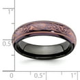 thumbnail image 6 of Edward Mirell Black Ti Domed Anodized Copper Color 6mm Band, 6 of 6