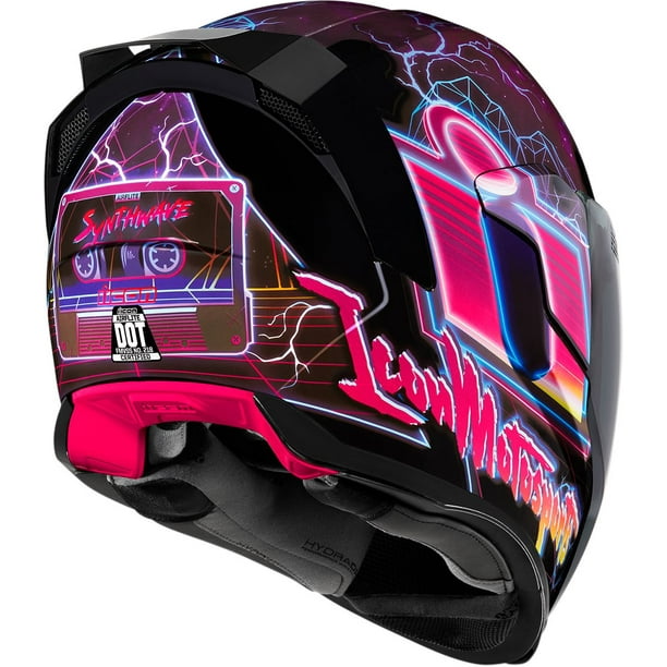 Icon Airflite Synthwave Motorcycle Helmet Purple LG - Walmart.com