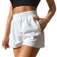 thumbnail image 1 of Pantalones cortos deportivos ajustados informales, pantalones cortos de pierna ancha, pantalones cortos deportivos casuales elásticos, pantalones cortos de cintura alta, durabilidad extendida, 1 of 6