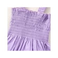 thumbnail image 5 of Qmyliery Baby Girls 2Pcs Summer Outfits, Sweet Smocked Strap Romper with Headband, 5 of 8