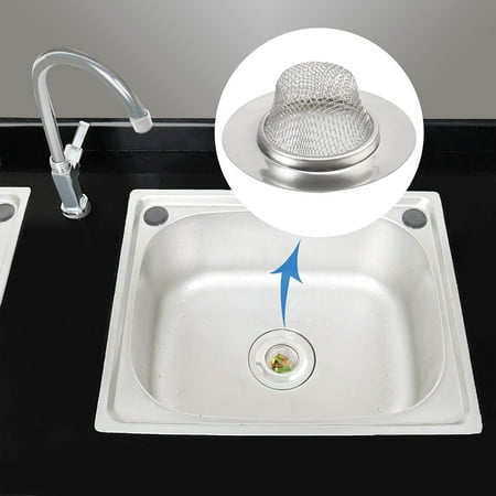2pcs Stainless Steel Sink Strainer Filter 2.8" Rim Diameter Anti-clogging Mesh Cover for Kitchen Silver Tone